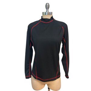 Harley-Davidson Womens Black & Red Long Sleeve Performance Top Size Medium
